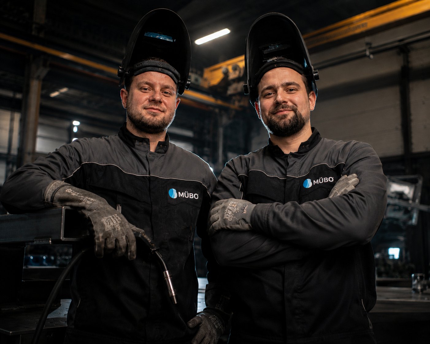 Die Inhaber von MÜBO Welding Technologies in der Werkstatt